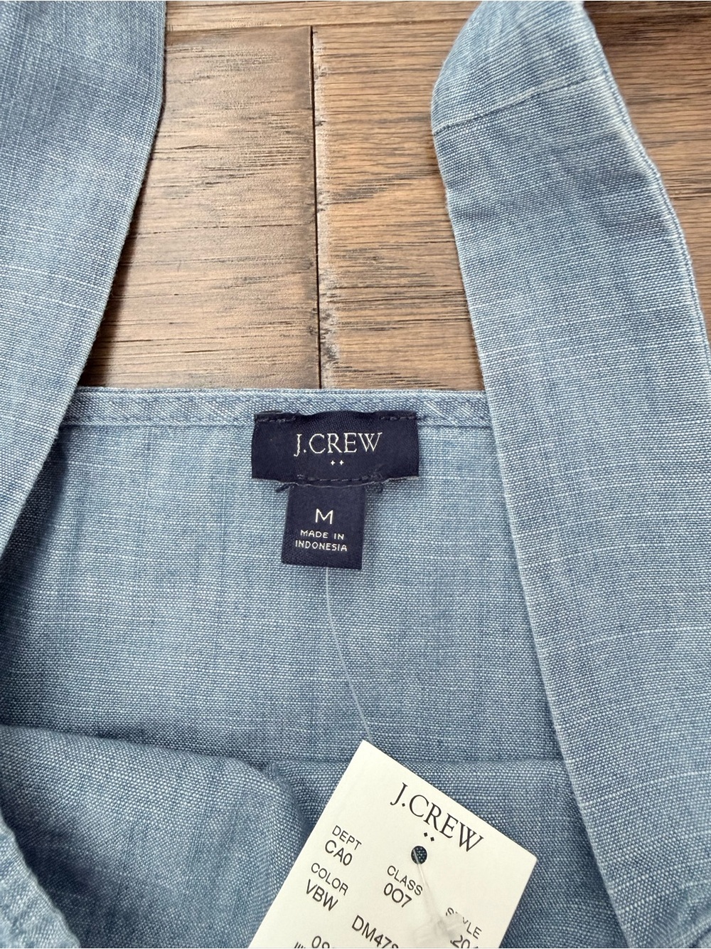 J. Crew Chambray Square-Neck Tank Top - Picture 4 of 7